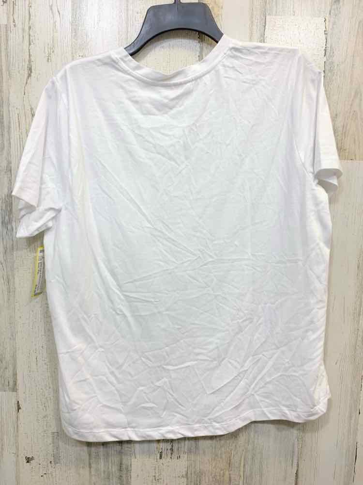 NWT STYLE & CO Tops Size PXL White Solid CREW NECK T-shirt