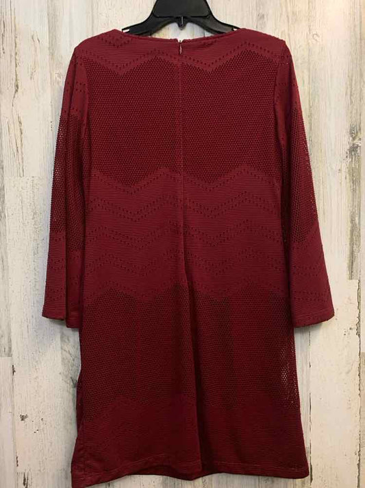 RONNI NICOLE Dresses and Skirts Size 6 WINE Mesh FLARE SLEEVE Dress
