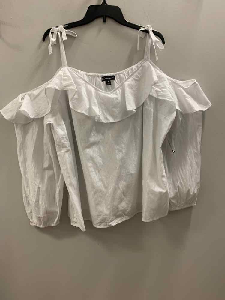 NWT INC PLUS SIZES Size 2X White SPAGHETTI STRAP TOP