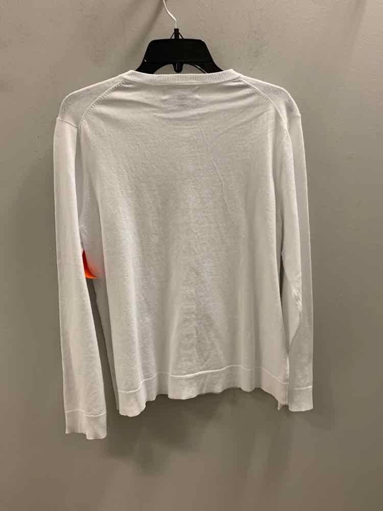 NWT KAREN SCOTT Tops Size L White LONG SLEEVES Cardigan