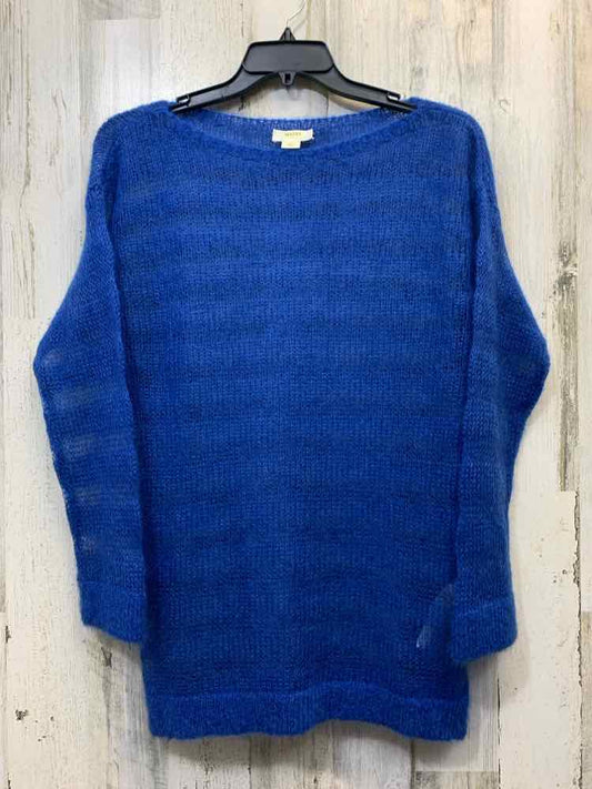 NWT ANTHROPOLOGIE Tops Size S Royal Blue WEAVE SWEATER Sweater/ROYAL BLUE WEAVED