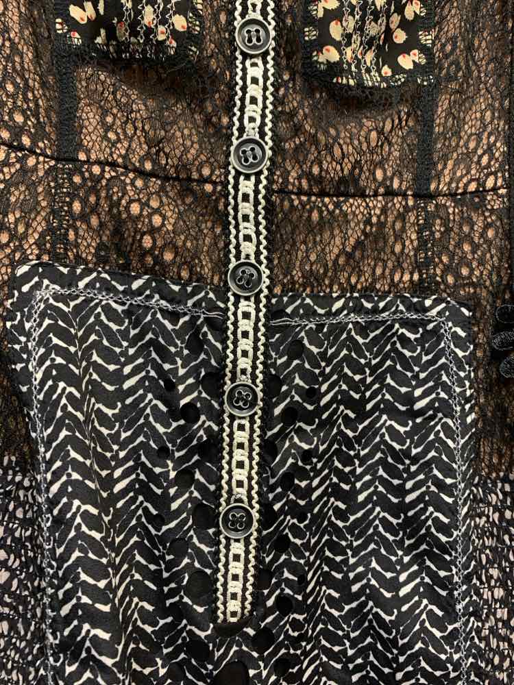 PRE-OWNED BEGUILE Dresses and Skirts Size 0 Black ABSTRACT SHORT SLEEVES Dress