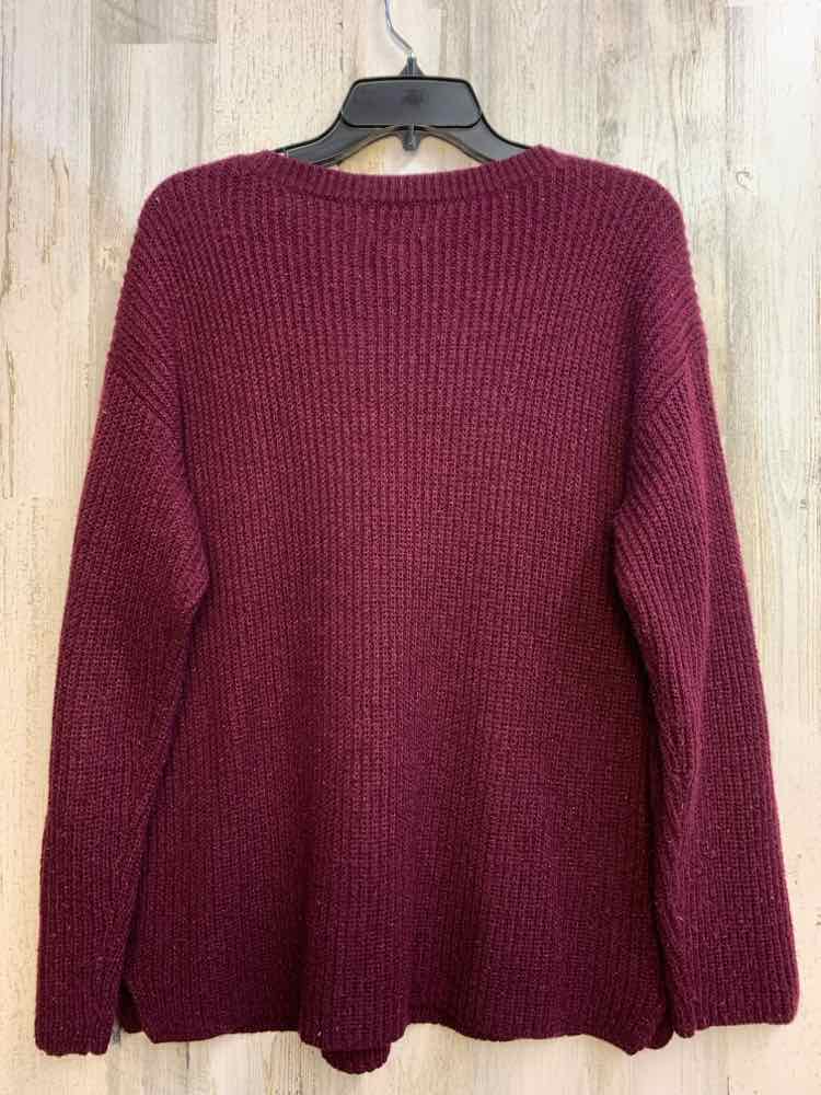 PRE-OWNED ST JOHNS BAY Tops Size XL Plum LONG SLEEVES TOP/SPARKLY SWEATER