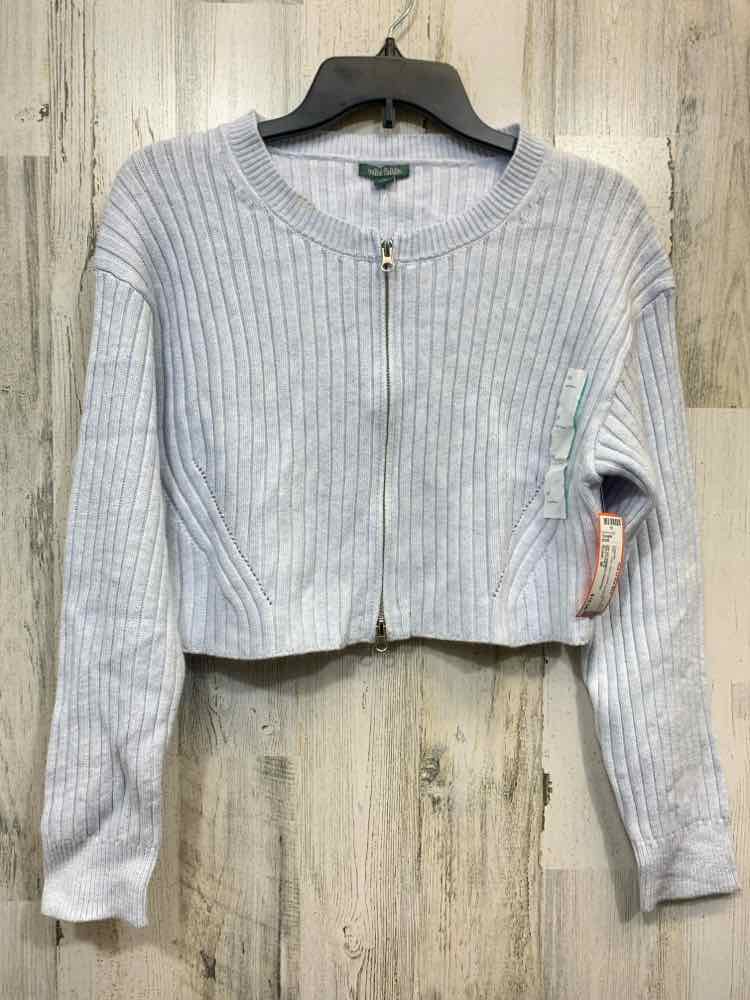 NWT WILD FABLE Tops Size M Blue LONG SLEEVE/ZIP UP RIBBED CROPPED SWEATER