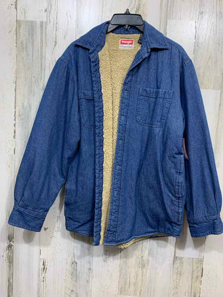 PRE-OWNED WRANGLER/FRONT 2 POCKET SHERPA-LINED DENIM BUTTON-UP