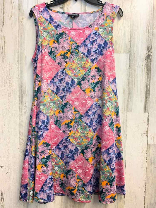 PRE-OWNED NINA LEONARD Dresses and Skirts Size L Multi-Color Floral Dress