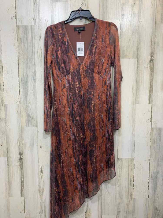 NWT OAK & TRELLIS Dresses and Skirts Size M RUST/BLK/WINE SNAKE PRINT Dress
