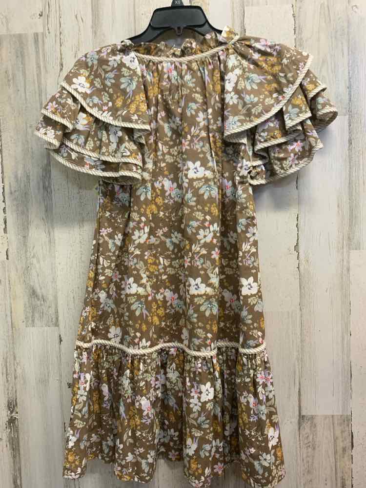 NWT UMGEE Dresses and Skirts Size S BROWN/YELLOW/WHITE/RED Floral MINI Dress/FLO