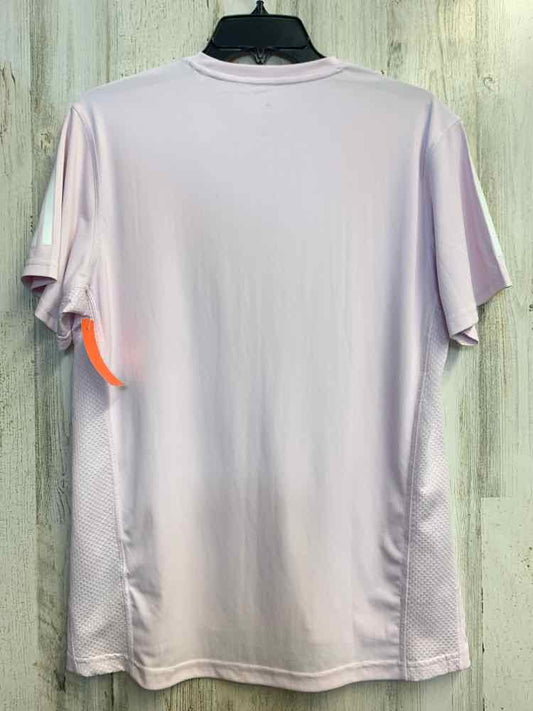 PRE-OWNED ADIDAS Activewear Size L LIGHT PINK SHORT SLEEVES TOP