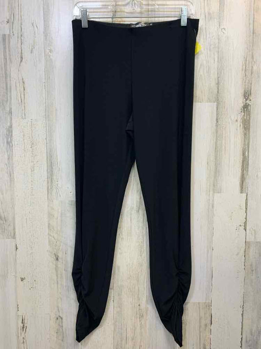 Size 10 SYMPLI BATH ASSESORIES Black ELASTIC Solid SLIM LEG GATHERED BOTTOM