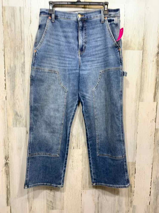 PRE-OWNED DAZE Size 10 BOTTOMS LIGHT BLUE WIDE LEG CARPENTER JEANS