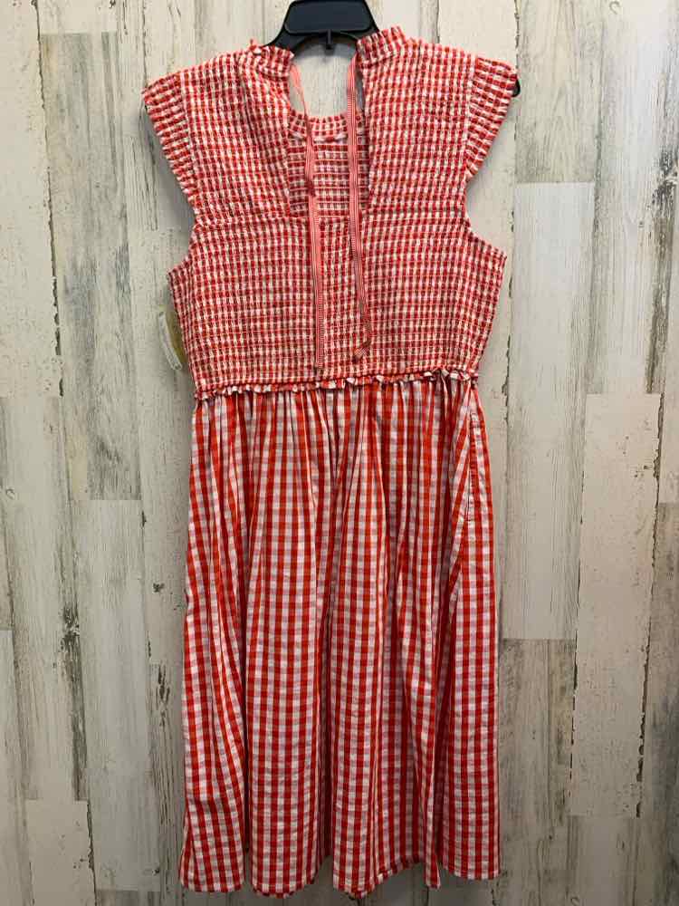 PRE-OWNED CROWN & IVY Dresses and Skirts Size 14 RED/WHITE BUFFALO CHECK Dress/S