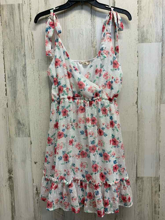 PRE-OWNED ALTARD STATE Dresses and Skirts Size L WHITE/PINK/BLUE/GREEN Dress/WHI