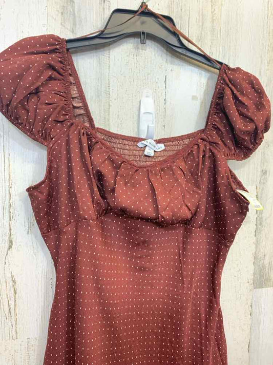 NWT AND NOW THIS Dresses and Skirts Size 1X Brown Polka Dot SLEEVELESS Dress