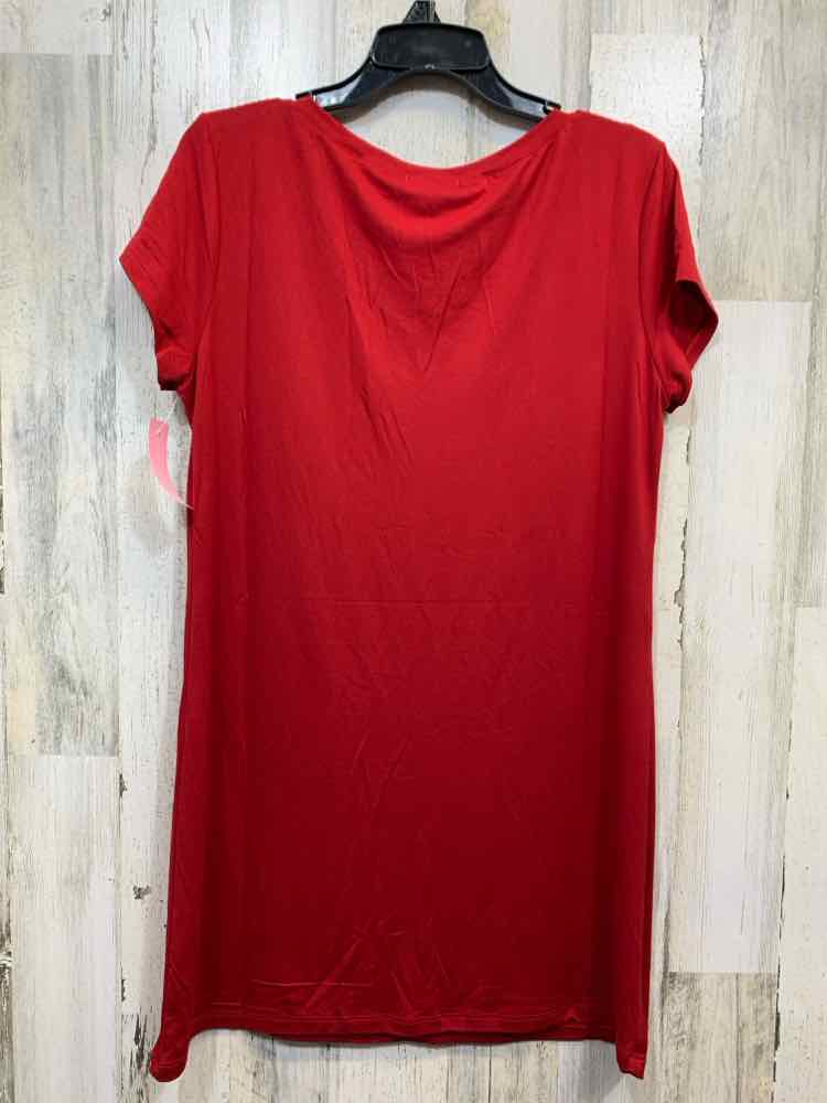 NWT TAMSY Dresses and Skirts Size L Red Solid SHIRT DRESS Dress/RED SHIRT DRESS