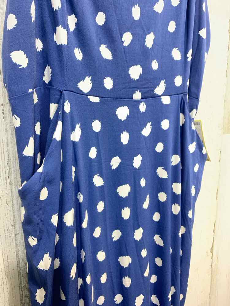 PRE-OWNED 41 HAWTHORN/BEATRIZ POLKA/PAINT SPOT SLEEVELESS MAXI W/ POCKETS