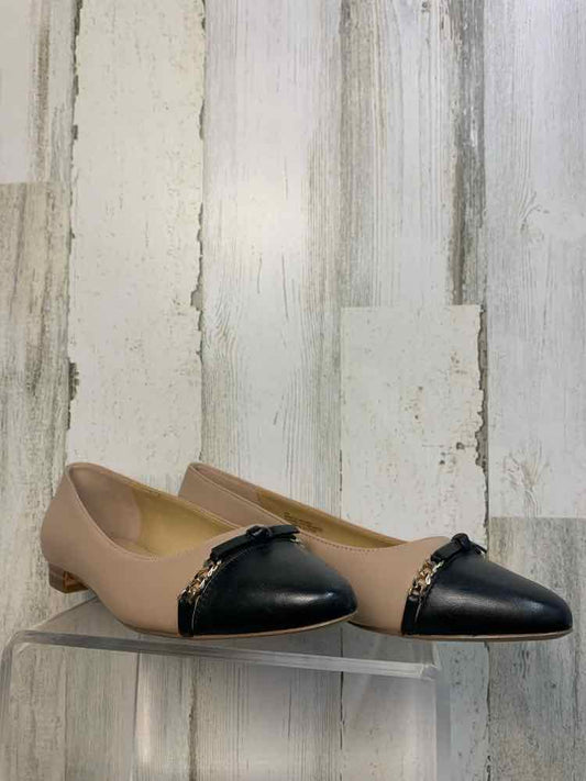 NWT TALBOTS SHOES 7 TAN/BLK Shoes/POINTED FLATS