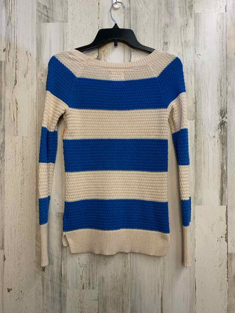 BETWEEN ME & YOU Tops Size XS BLU/CREAM Stripe SWEATER Sweater