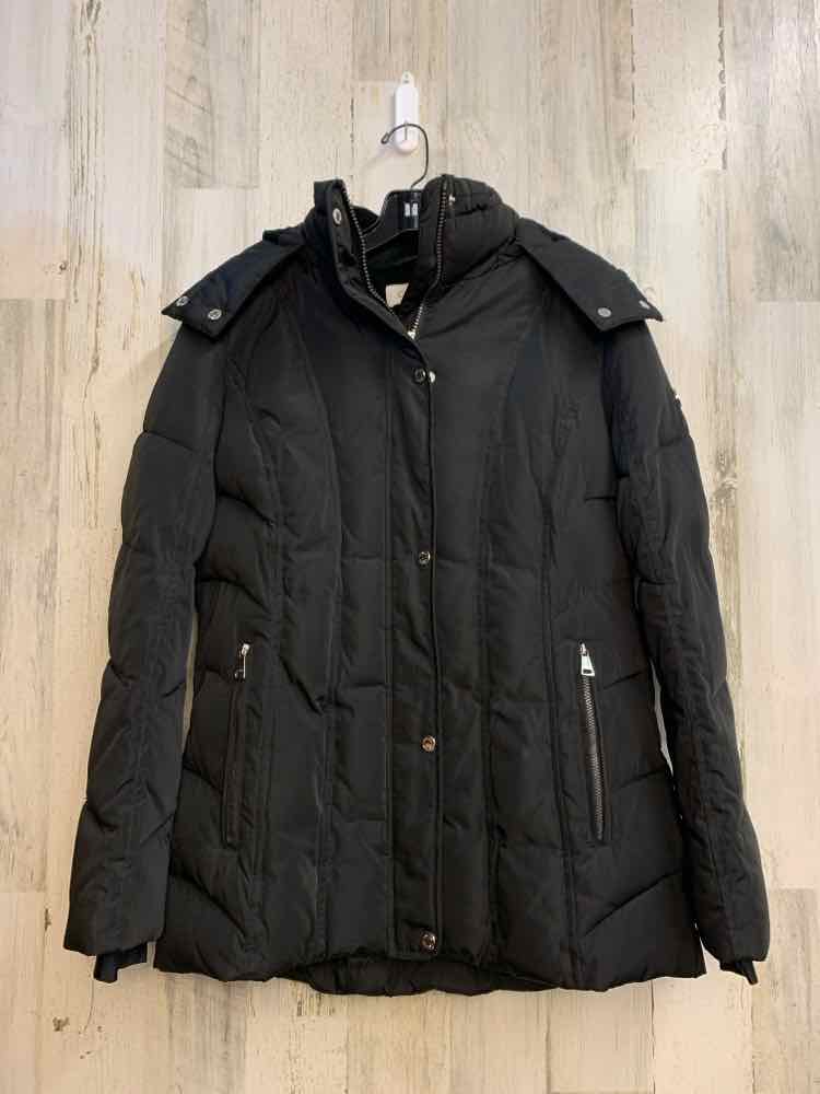 PRE-OWNED CALVIN KLEIN JACKETS / COATS Size M Black PUFFER HOOD Coat