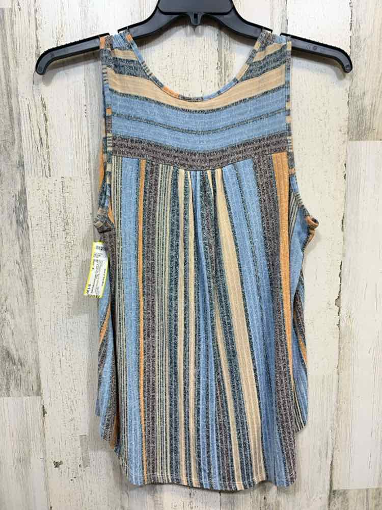 PRE-OWNED W5/MULTI WIDTH STRIPE BUTTON-DOWN TANK