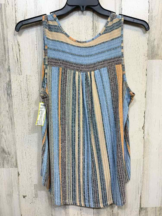PRE-OWNED W5/MULTI WIDTH STRIPE BUTTON-DOWN TANK