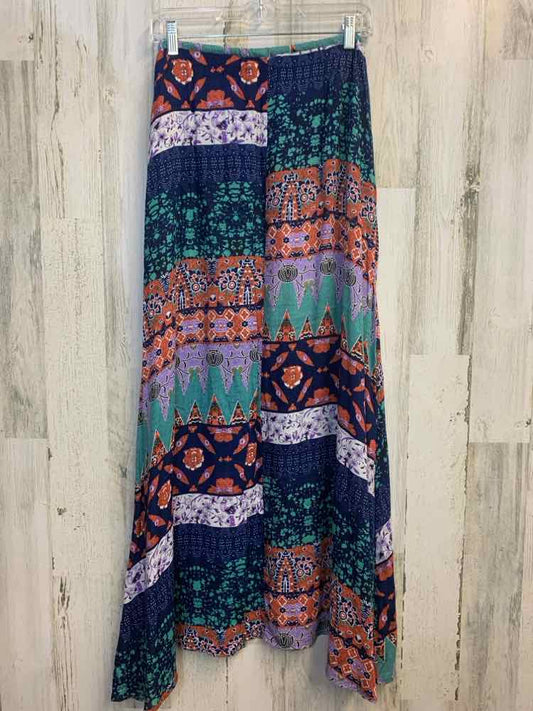 COTTON CANDY Dresses and Skirts Size S NAVY/AQUA/LAV/CORAL ETHNIC LONG Skirt