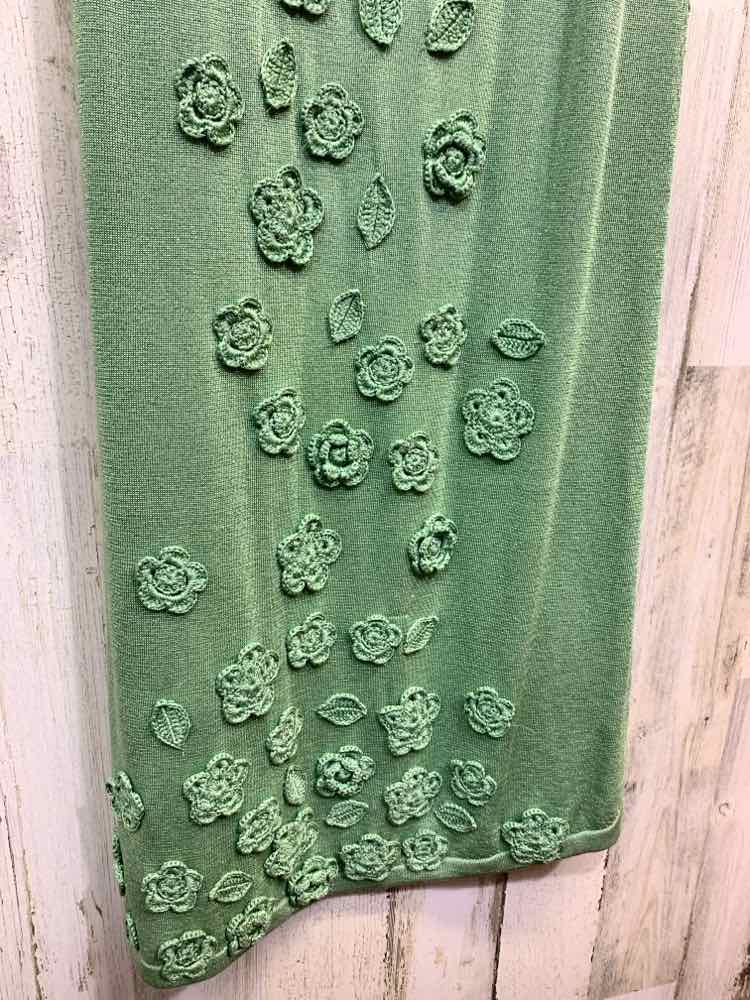 PRE-OWNED CAROLINE CONSTAS Dresses and Skirts Size S Green LEAVES MAXI Dress/MET