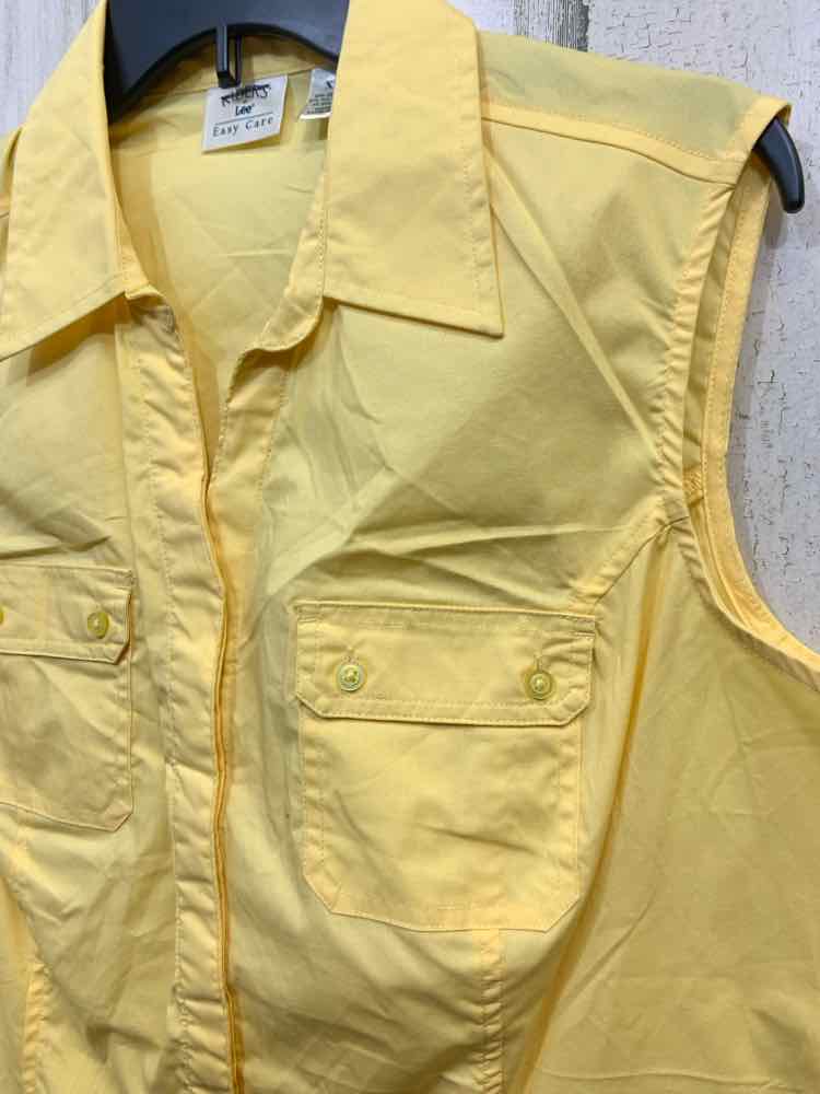 NWT LEE Tops Size XL PASTEL YELLOW SLEEVELESS Shirt/PASTEL YELLOW SLEEVELESS BUT