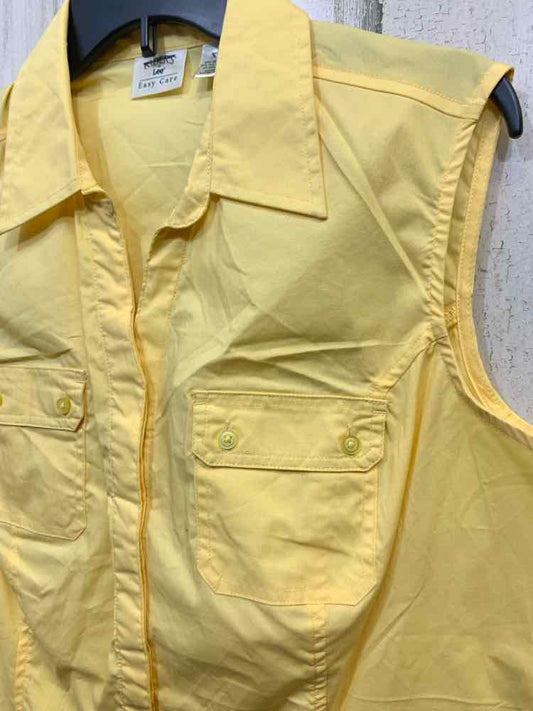 NWT LEE Tops Size XL PASTEL YELLOW SLEEVELESS Shirt/PASTEL YELLOW SLEEVELESS BUT
