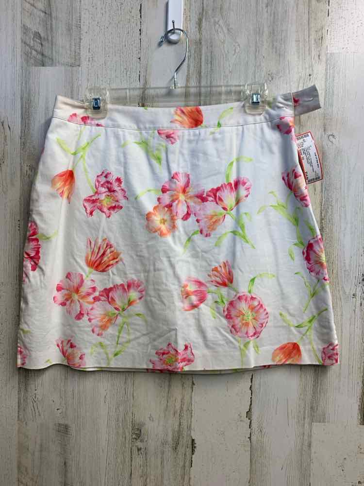PRE-OWNED EP PRO Dresses and Skirts Size 10 CRM/PINK Floral SKORT Skirt