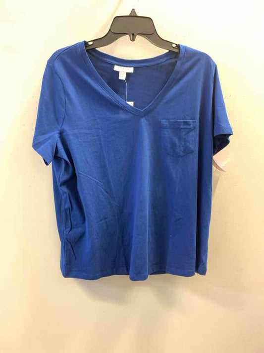 NWT STYLE & CO PLUS SIZES Size 1X Blue SHORT SLEEVES TOP