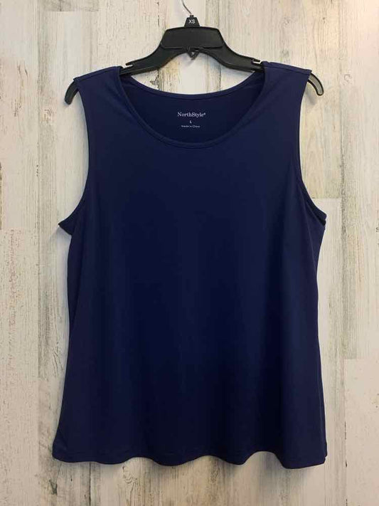 NORTH STYLE Tops Size L Navy SLEEVELESS TOP