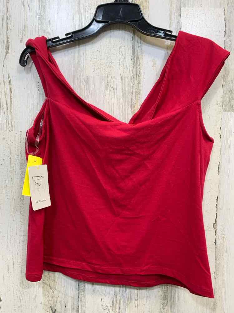 NWT A NEW DAY Tops Size XL Red Solid OFF THE SHOULDER Blouse