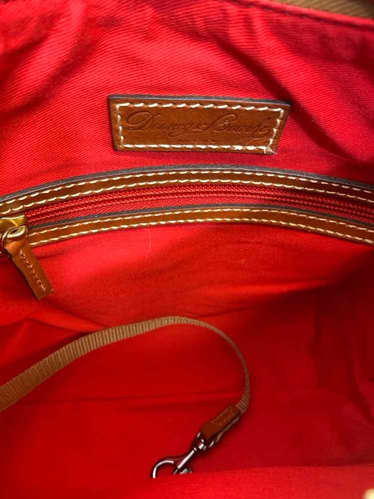PRE-OWNED DOONEY &  BOURKE BLACK/BROWN 7.5" x 4.75" x 10" Handbag/PEBBLE GRAIN L