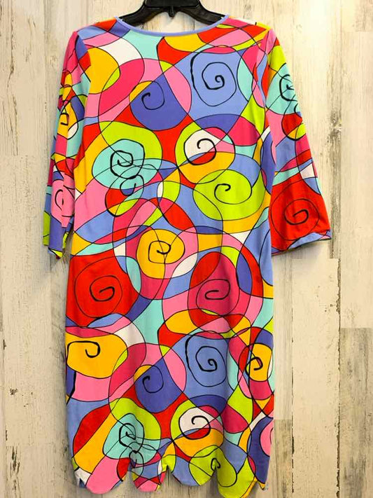 THREE FRIENDS Dresses and Skirts Size M RAINBOW SWIRLS 3/4 LENGTH Dress