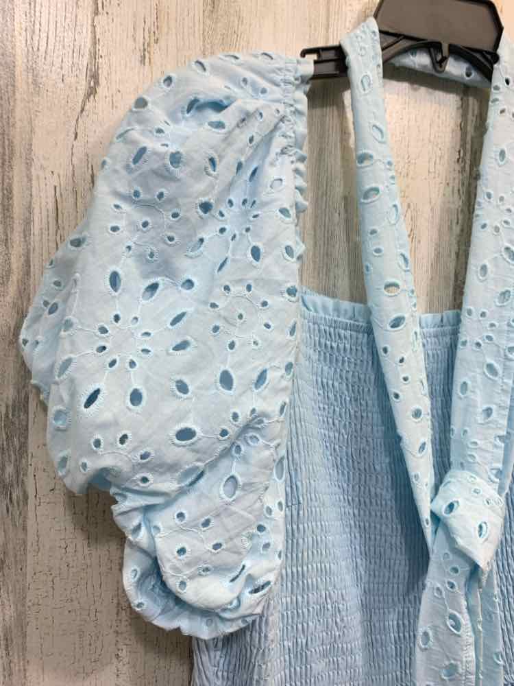 PRE-OWNED PRETTY GARDEN Dresses and Skirts Size XXL BABY BLUE Eyelet MAXI Dress/