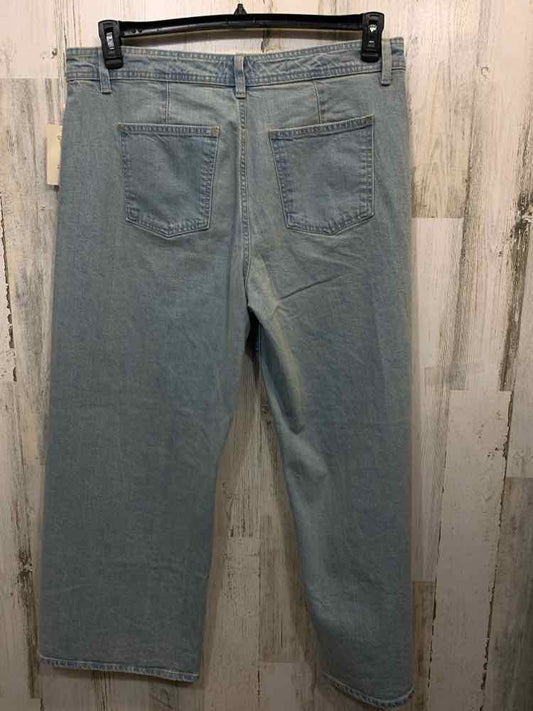 NWT Size 16 UNIVERSAL THREADS BOTTOMS Blue HIGH-RISE SAILOR WIDE LEG Jeans