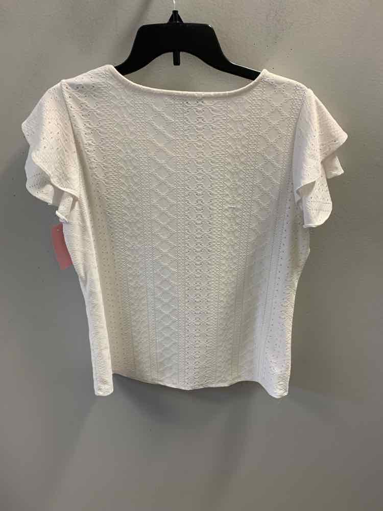 ADRIANNA PAPELL Tops Size M White TOP