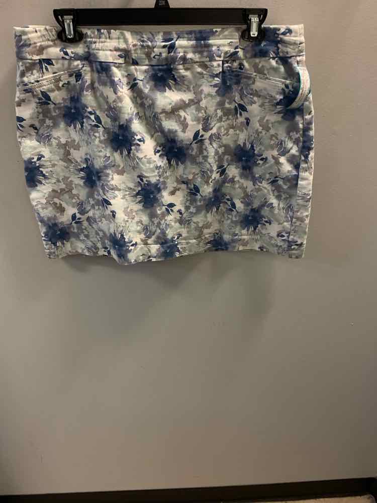 CROFT & BARROW PLUS SIZES Size 18 BLU/WHT Floral Skirt