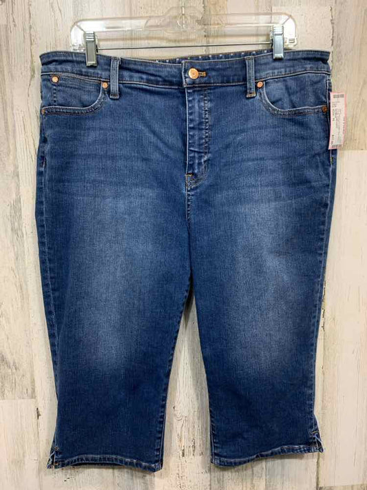 PRE-OWNED Size 16 TALBOTS BOTTOMS Blue Denim DENIM DENIM CAPRI Jeans/DENIM CAPRI