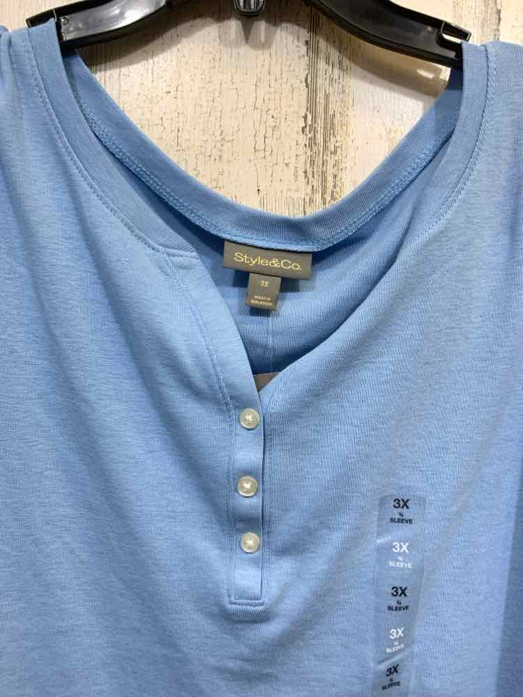 NWT STYLE & CO/3/4 SLEEVE HENLEY