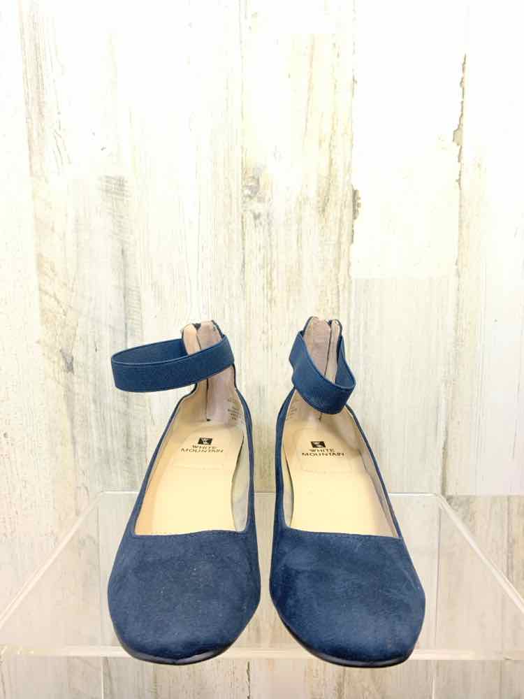 PRE-OWNED WHITE MOUNTAIN SHOES Navy 7.5 INCHES TALL Shoes