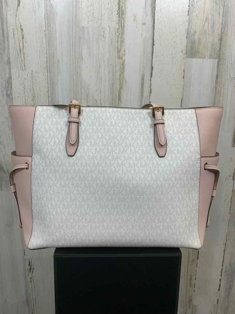 PRE-OWNED MICHAEL KORS BLUSH/WHITE/ROSE GOLD Handbag/BLUSH PINK/WHITE/ROSE GOLD