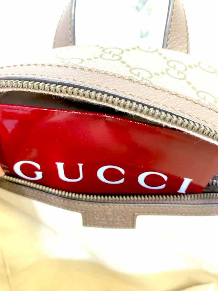 PRE-OWNED GUCCI BGE/BRN Handbag