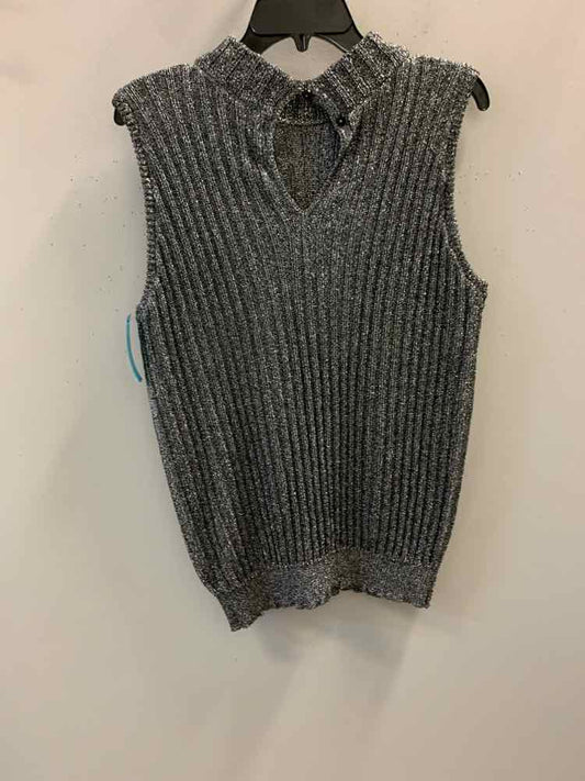 LILLIE RUBIN Tops Size 2 BLK/SILVER SLEEVELESS TOP