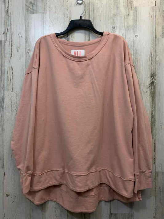ALL WORTHY HUNTER MCGRADY Tops Size XL BLUSH SWEATSHIRT Sweatshirt