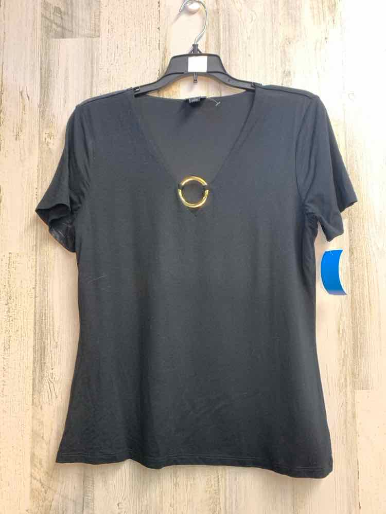 NWT INC Tops Size M Black SHORT SLEEVES TOP