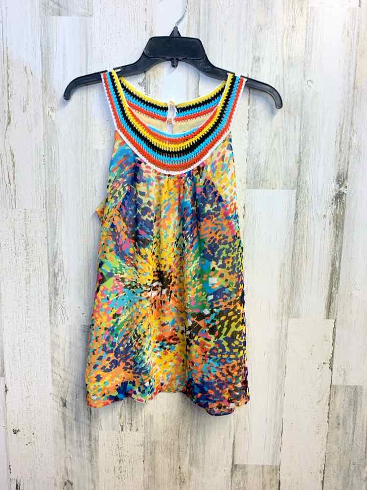 PRE-OWNED NEW DIRECTION Tops Size M Multi-Color SQUARE SLEEVELESS TOP