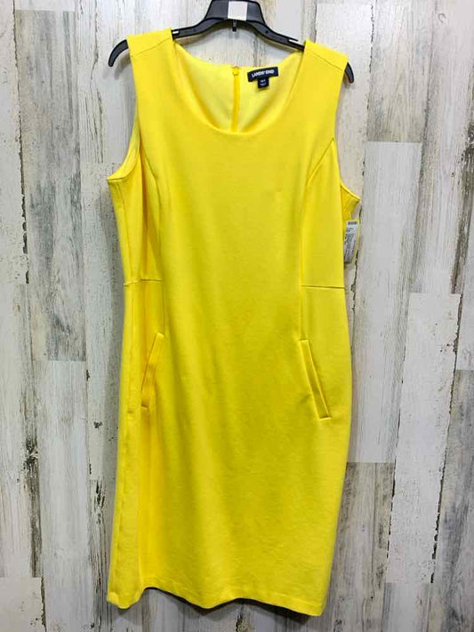 PRE-OWNED LANDS END Dresses and Skirts Size 16T Yellow Solid SHEATH Dress