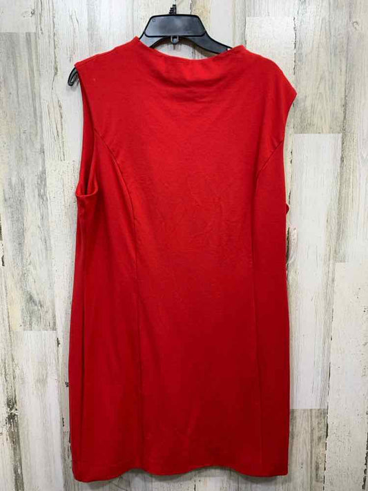 PRE-OWNED BR Dresses and Skirts Size XL Red Solid SHEATH Dress/RED SHEATH DRESS